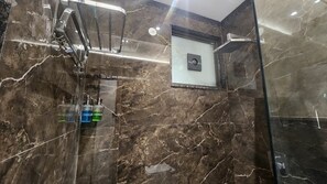 Superior Double or Twin Room, 1 Queen Bed, Non Smoking, City View | Bathroom | Shower, towels, soap, shampoo - SOMNATH PALACE (VARANASI)