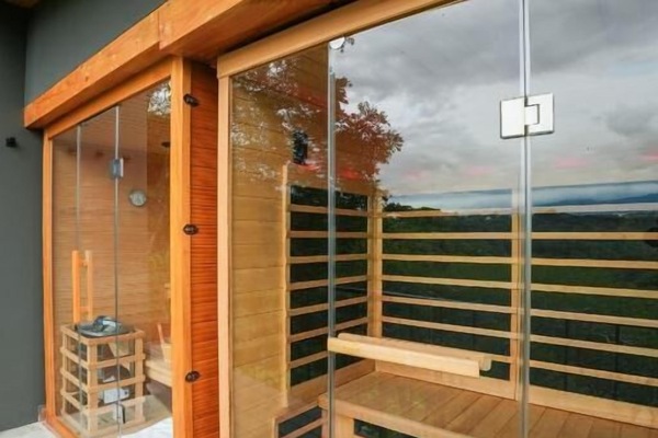 Rumah Comfort, beberapa kamar, balkon, pemandangan gunung | Sauna