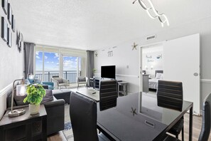 Living area - 1-BR Oceanfront, Bay View Resort, 6th Floor, Indoor and Outdoor Pools, Balcony (Myrtle Beach)