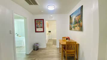 1 bedroom, iron/ironing board, internet, bed sheets
