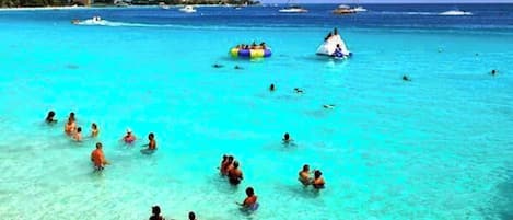 Sun loungers, beach towels