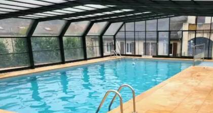 Renovated apartment in Bielle, typical village, swimming pool from June to end of September