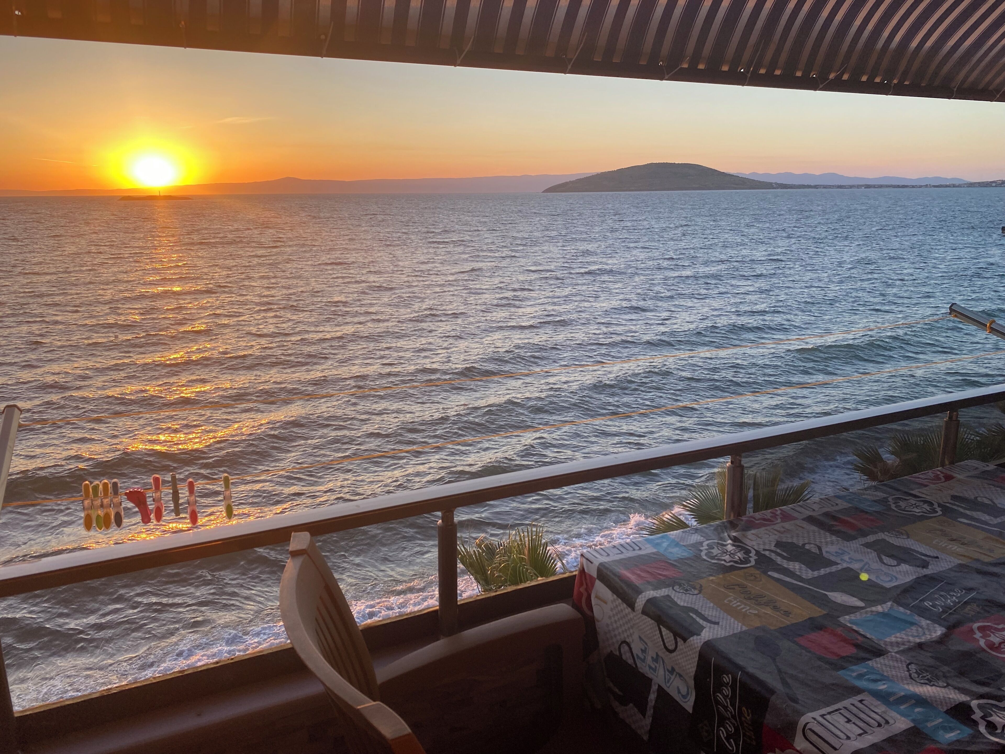 Deluxe appartement, balkon, uitzicht op zee | Balkon