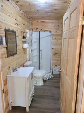 Bathroom - Off grid cottage in the woods. 
Peaceful,in nature, pet friendly.
no electricity (Middle River)