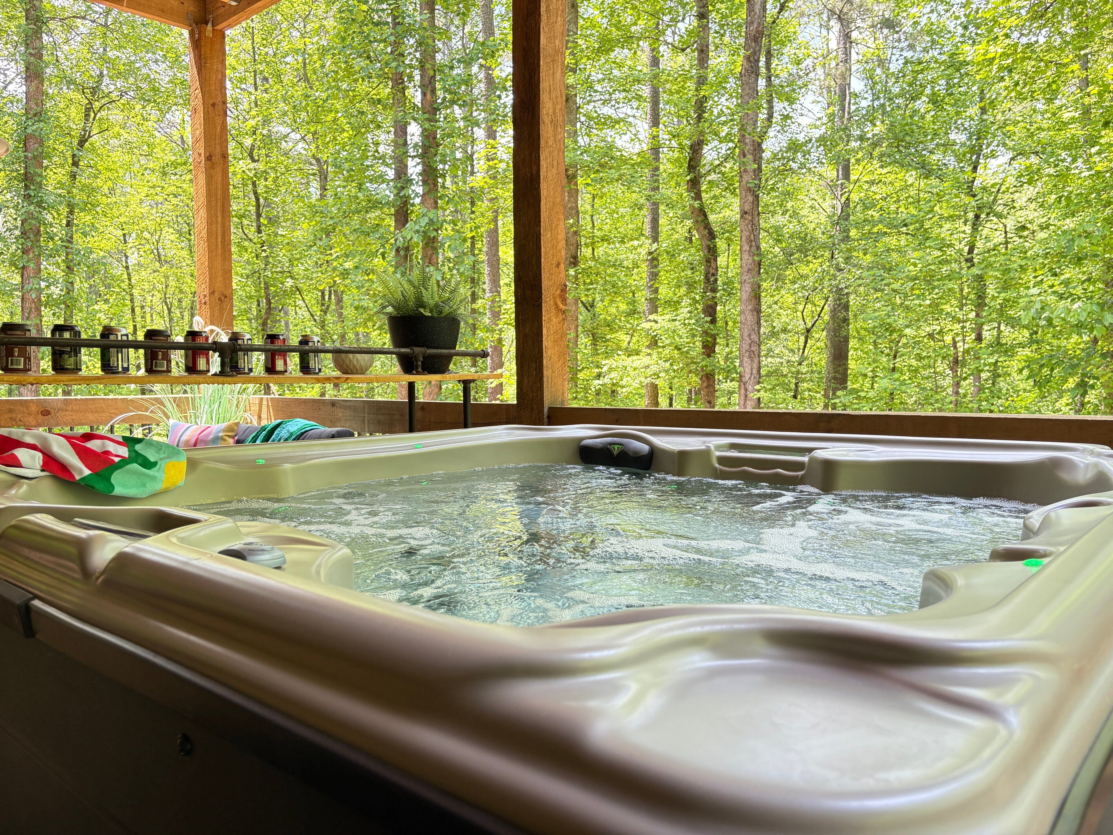 Outdoor spa tub