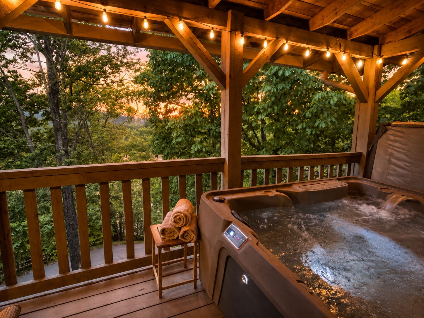 Bañera de hidromasaje al aire libre