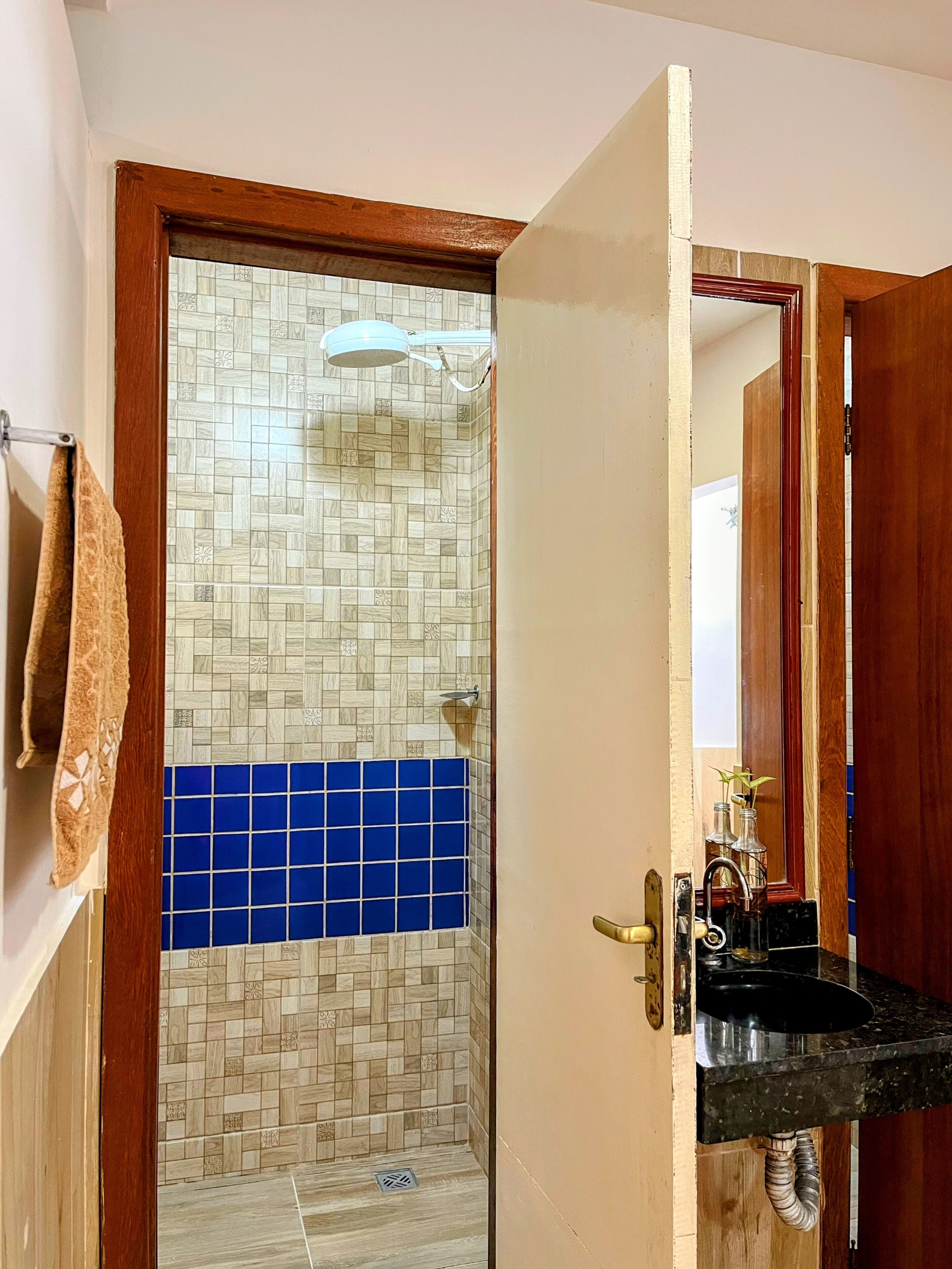Dusche, Haartrockner, Bidet, Handtücher