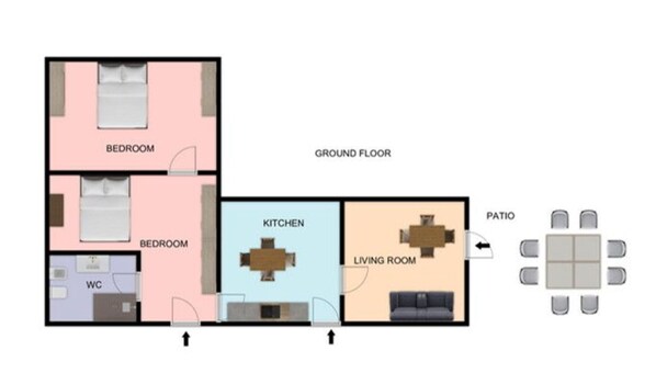 Floor plan - Italian Experience- Villa The Horses (Sinalunga)