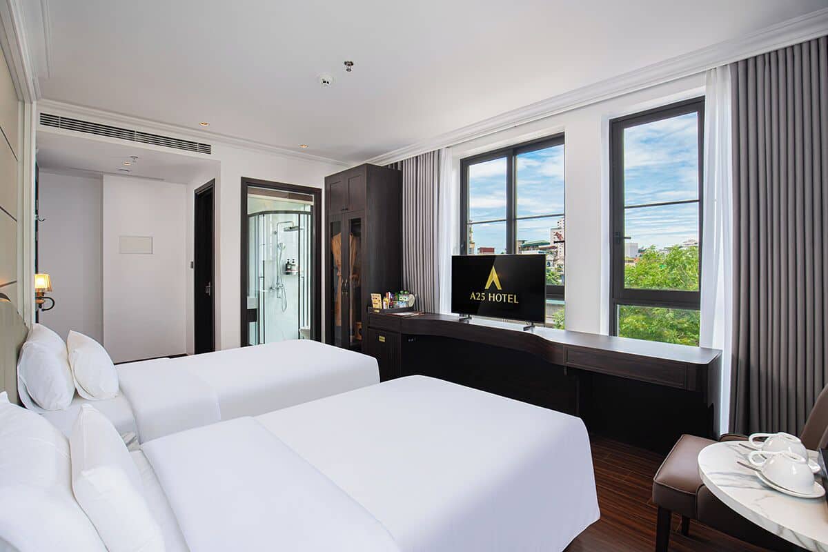 Premium-Zweibettzimmer | Minibar (mit einigen kostenlosen Artikeln), Zimmersafe, Reisekinderbett