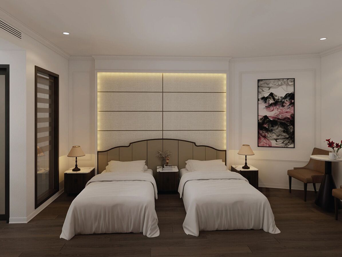 Habitación Deluxe con 2 camas individuales | Caja fuerte, wifi gratis, ropa de cama