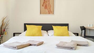 Standard Double or Twin Room, Patio, City View | Desk, laptop workspace, blackout curtains, iron/ironing board