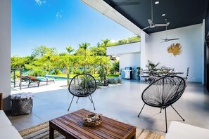 Outdoor dining - Luxury Villa with Private Pool, Jungle Views, fully staffed!  Minutes from the Beach (Tamarindo)
