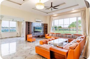 Luxury-Villa, 4 Schlafzimmer, eigener Pool, Gartenblick | Wohnbereich
