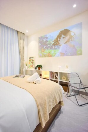 Deluxe-studio, 1 keskisuuri parisänky, parveke | Minibaari, ilmainen Wi-Fi