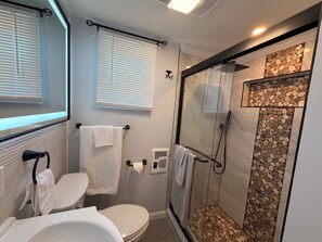 Bathroom - Elegant modern cottage in the heart of Bridgehampton, NY near Sag Harbor, NY. (Bridgehampton)