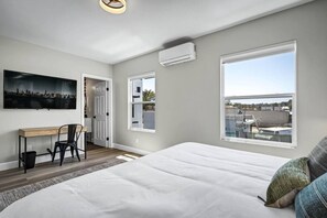1 bedroom, desk, iron/ironing board, travel cot
