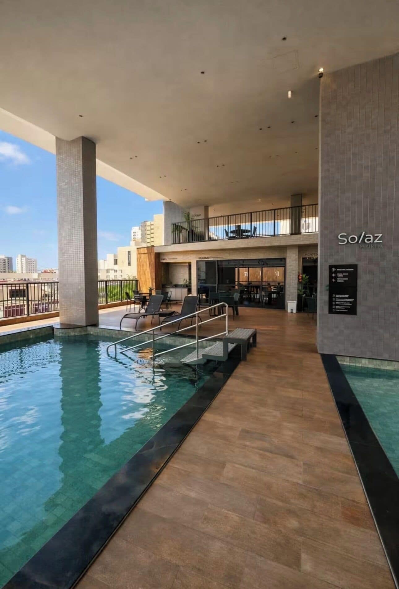 A heated pool