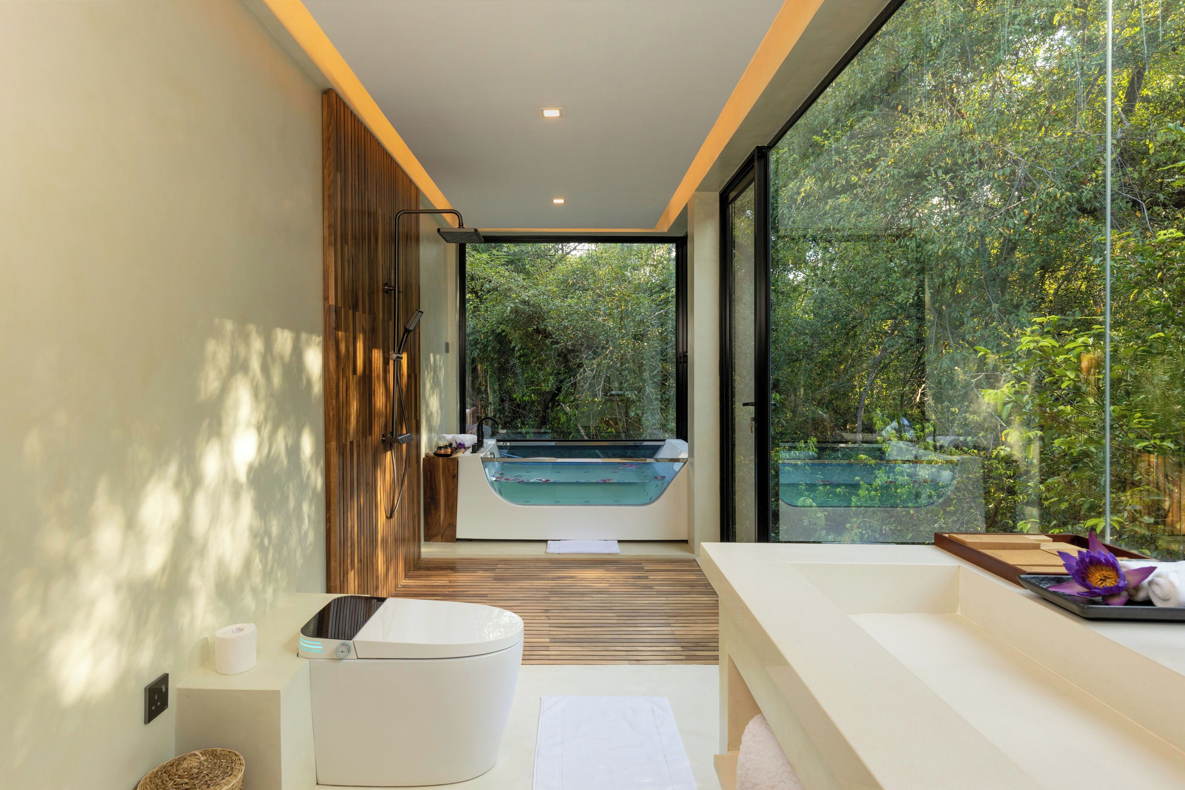 Vila Deluks | Kamar mandi | Perlengkapan mandi gratis, sabun, sampo, dan tisu toilet