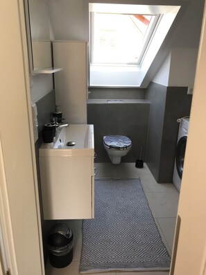Shower, hair dryer, towels, toilet paper - Vrbo Property (Balingen)