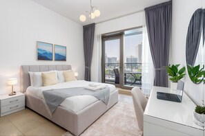 Apartamento ejecutivo, 1 habitación, vistas a la piscina | Sábanas de algodón egipcio y ropa de cama de alta calidad