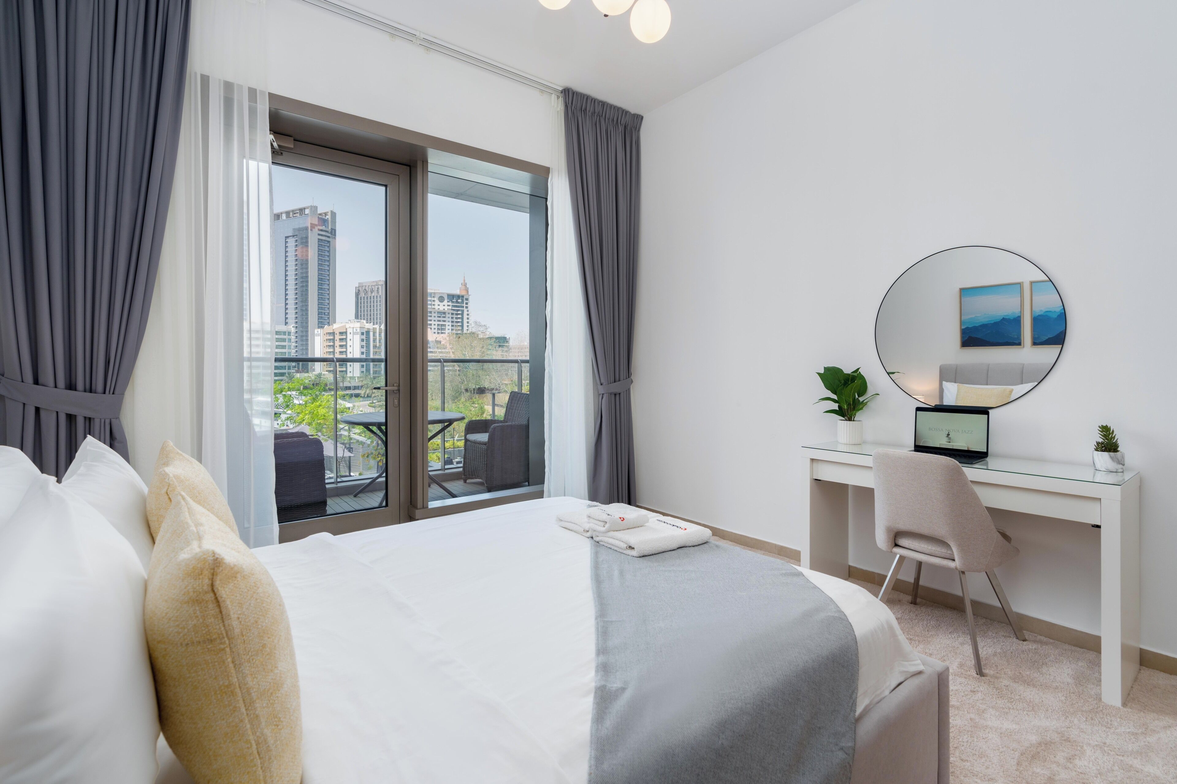 Executive Apartment, 1 Bedroom, Pool View | Egyptian cotton sheets, premium bedding, down duvets, in-room safe