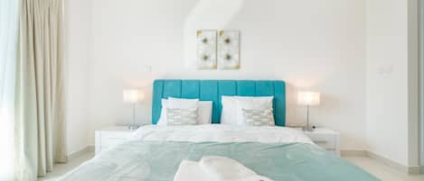 Căn hộ Superior, 2 phòng ngủ, quang cảnh cảng | Bộ trải giường bằng vải cotton Ai Cập, bộ đồ giường cao cấp