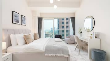 Luxury Apartment, 1 Bedroom, Kitchen, Sea View | In-room safe, iron/ironing board, free WiFi