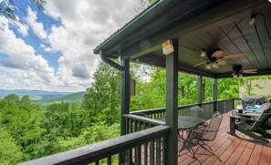 Outdoor dining - Mountain View Cabin with Hot Tub, Game Room & Resort Pool (Ellijay)