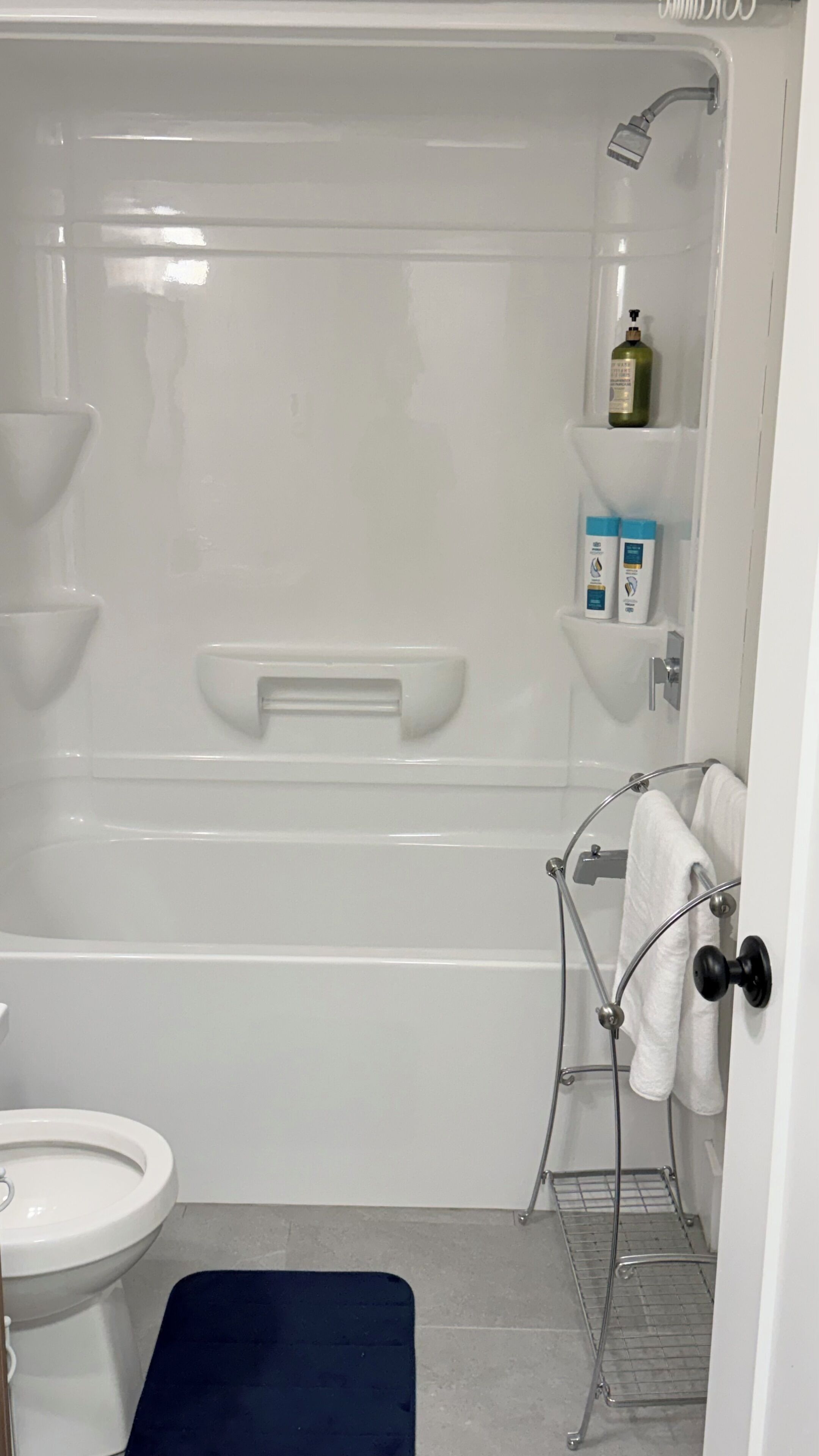Towels, soap, toilet paper