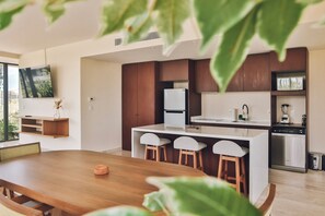 Family Apartment, Garden View | Private kitchen - Departamento con Alberca Privada Temple1 (Tulum)