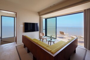 Duplex superluxo, vista para o oceano | Área de estar