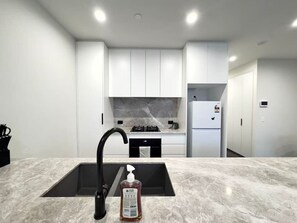Microwave, oven, stovetop, toaster
