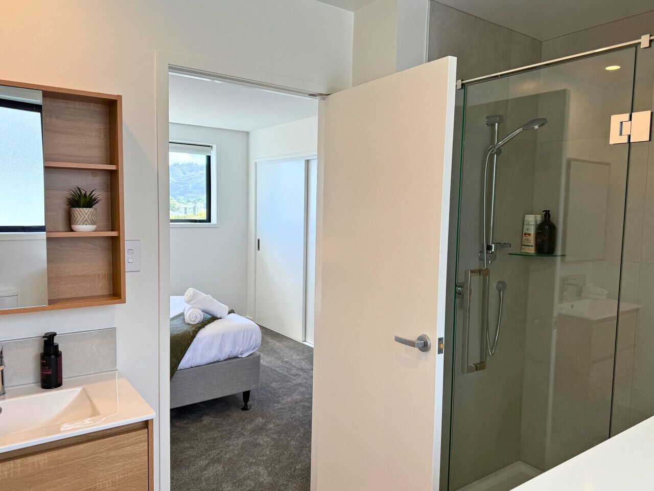 Hair dryer, towels
