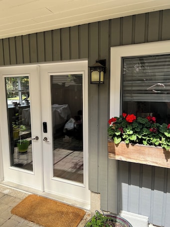 Exterior detail. Bright Garden Suite with Private Entry