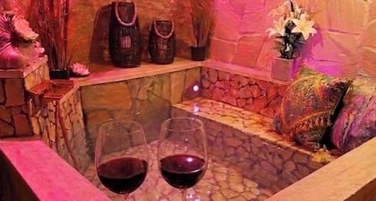 Charming Spa Suite with Heated Stone Tub & Chromotherapy near Lake Bracciano