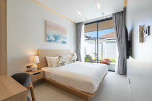 In-room safe, desk, iron/ironing board, travel cot - Seaside New 3BR Pool Villa 2 Min Walk to Bangtao Beach, Villa Belplaya Phuket (Tambon Choeng Thale)