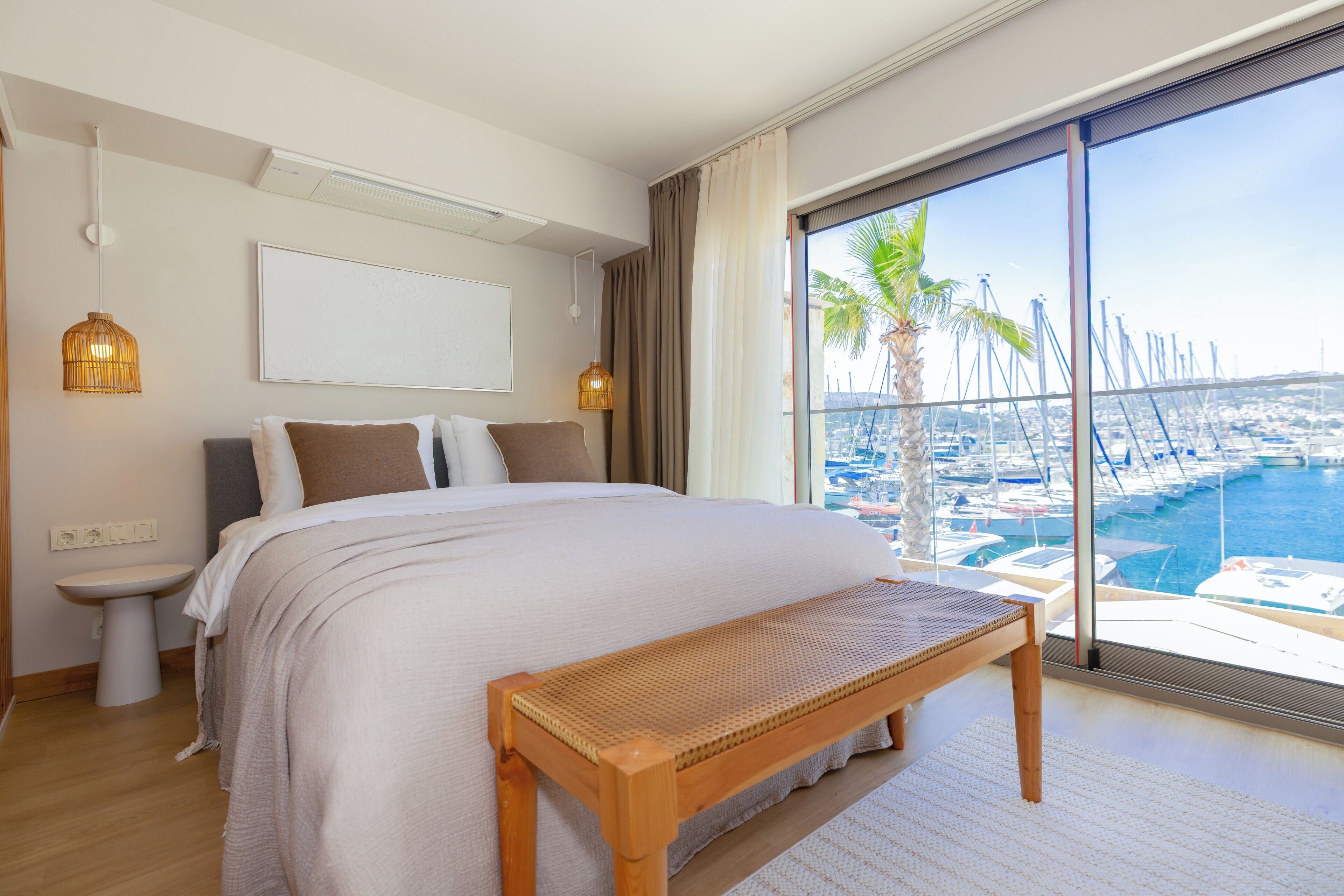 Villa de lujo, vistas al mar | Ropa de cama de alta calidad, caja fuerte, escritorio