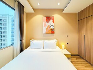 Basic Apartment, Balcony, City View | In-room safe, blackout drapes, iron/ironing board, free WiFi - The Horizon Premium Apartments (Ho Chi Minh City)