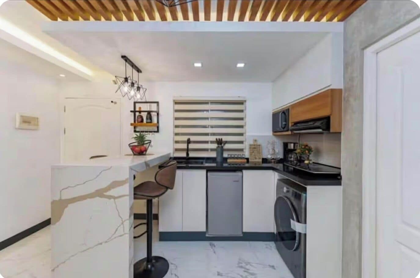 คอนโดสำหรับครอบครัว | ครัวส่วนตัว | กาต้มน้ำไฟฟ้า