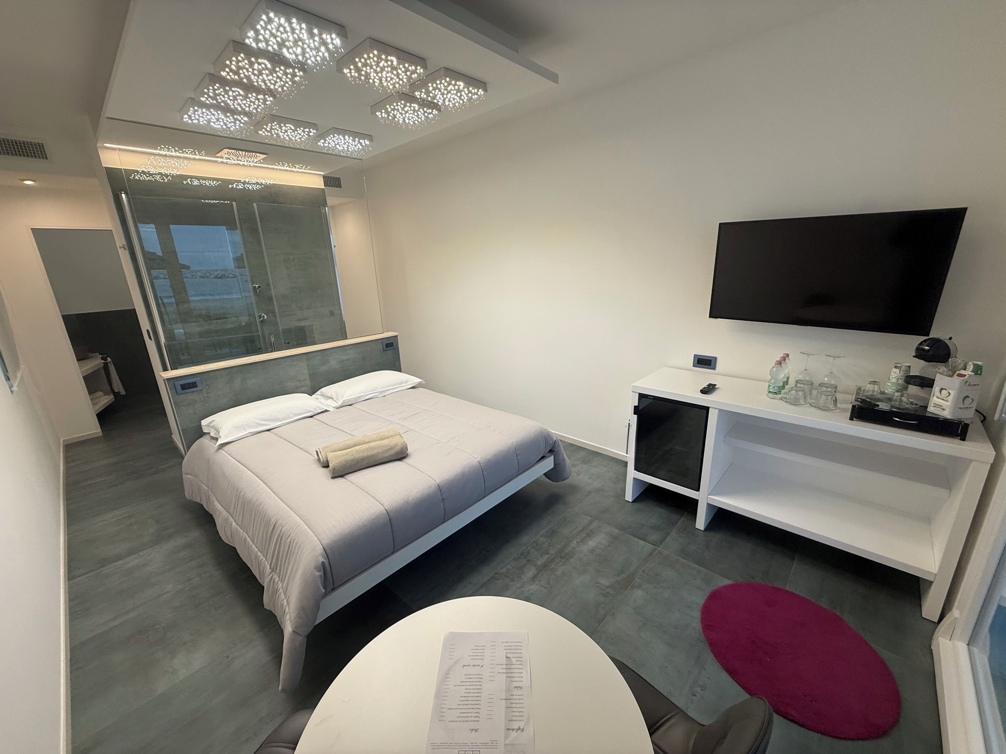 Luxury Double Room, Sea View | Frette Italian sheets, premium bedding, memory foam beds
