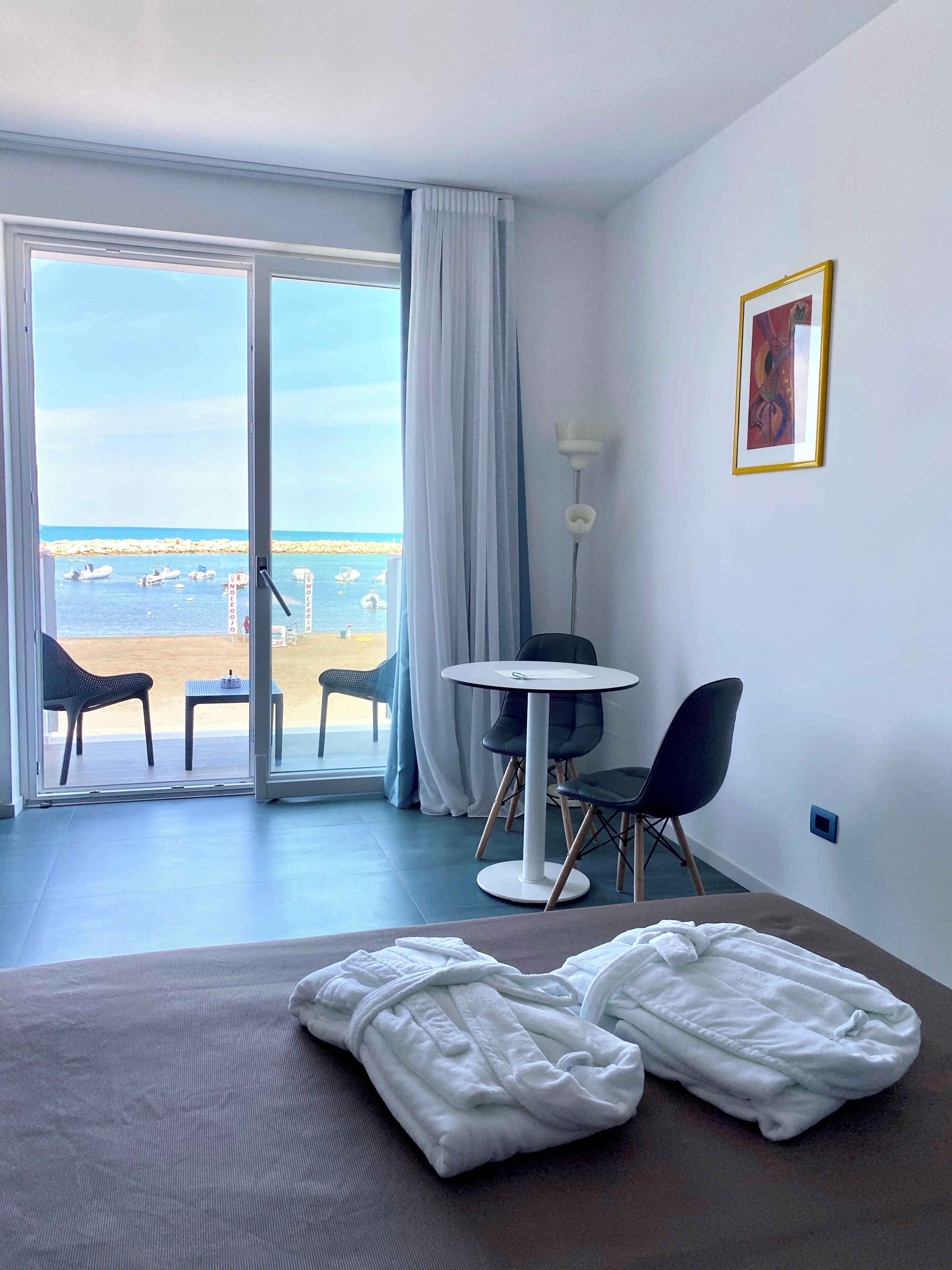 Superior Double Room, Sea View | Frette Italian sheets, premium bedding, memory foam beds