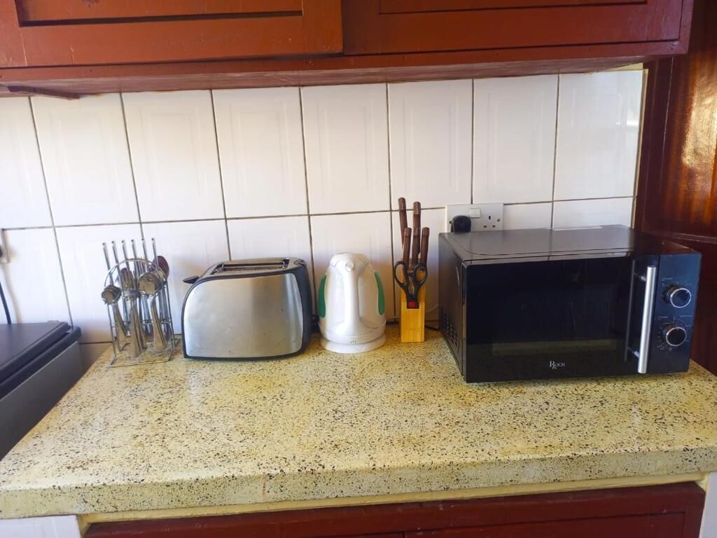 Appartamento familiare, vista giardino | Cucina privata | Frigorifero, microonde, pentole/stoviglie/utensili