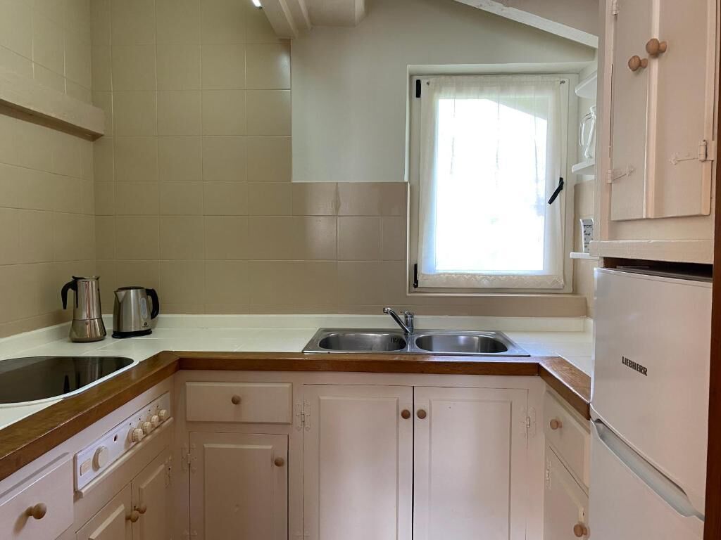 Appartement, 1 très grand lit, balcon, vue sur la montagne | Cuisine privée | Mini-réfrigérateur, four à micro-ondes, surface de cuisson