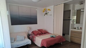 1 quarto, escrivaninha, ferros/tábuas de passar roupa, Wi-Fi de cortesia