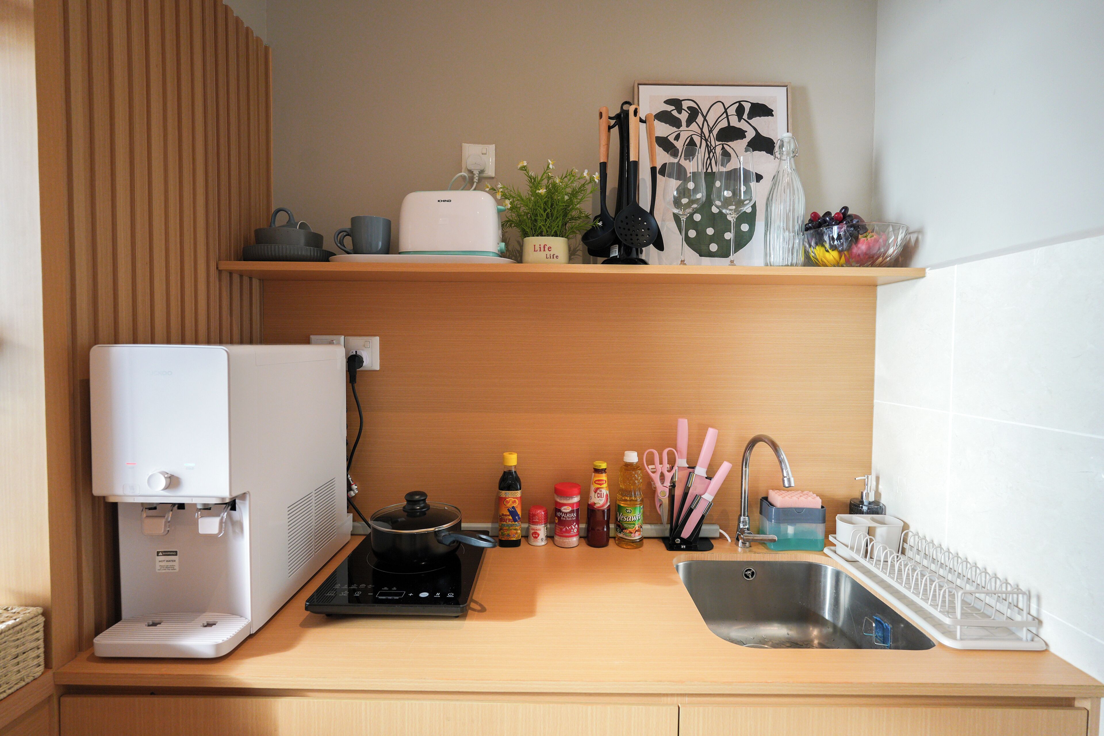 Premium-Suite, 2 Schlafzimmer, eigenes Bad, Meerblick | Eigene Küche | Kühlschrank, Kochgeschirr/Geschirr/Besteck
