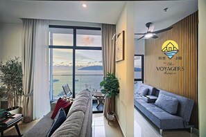 Premium Suite, 2 Bedrooms, Private Bathroom, Sea View | Living area