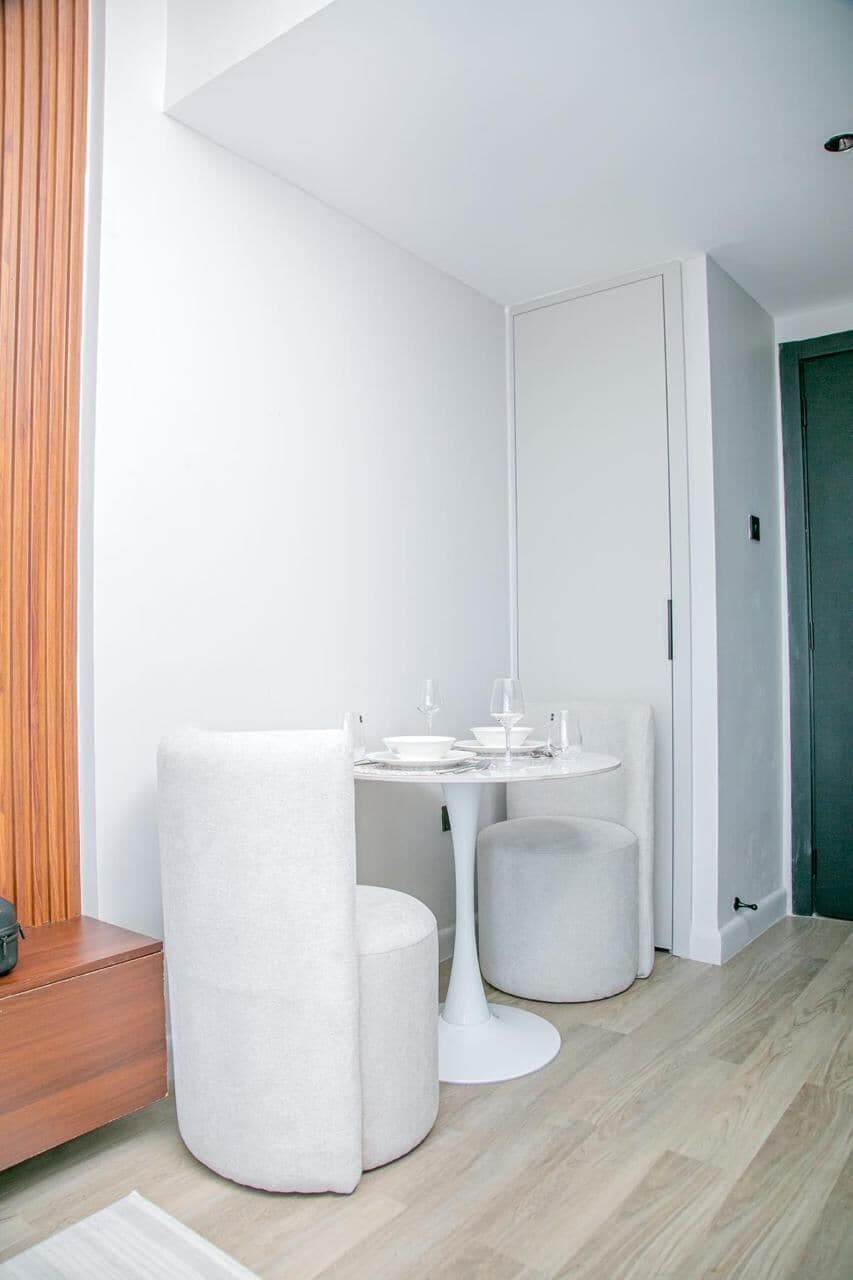 Blackout drapes, iron/ironing board (on request), WiFi (free)