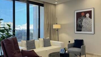 Appartement Supérieur, balcon | Coin séjour