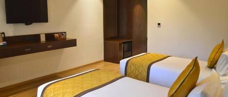 Premium Double Room, River View | Premium bedding, down comforters, memory foam beds, minibar