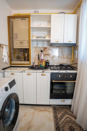 Apartment, City View | Private kitchen - Barrique Milescu 5 (Brașov)